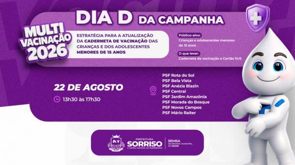 Dia D: oito UBSs estarão abertas no sábado