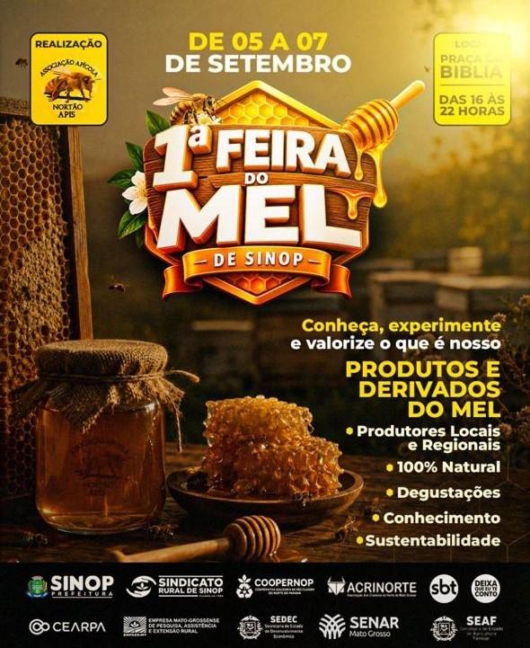 Prefeitura de Sinop apoia realização da 1ª Feira do Mel; evento começa neste sábado (5)