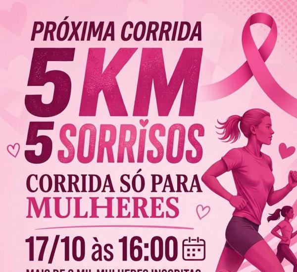Sorriso terá corrida feminina de 5 km em alusão ao Outubro Rosa