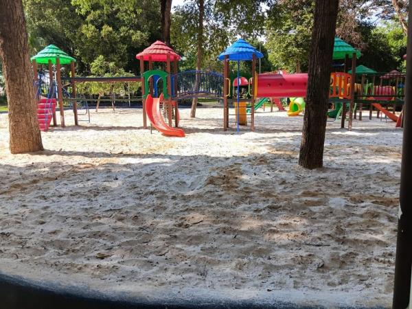 Espaços infantis do Parque Ecológico passam por desinfecção