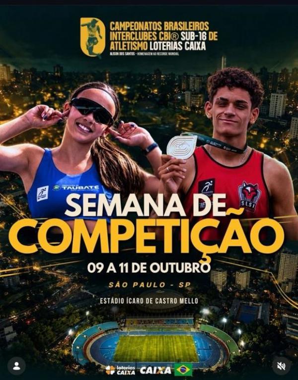 Sorriso participa do Brasileiro Sub-16 de Atletismo com 12 atletas
