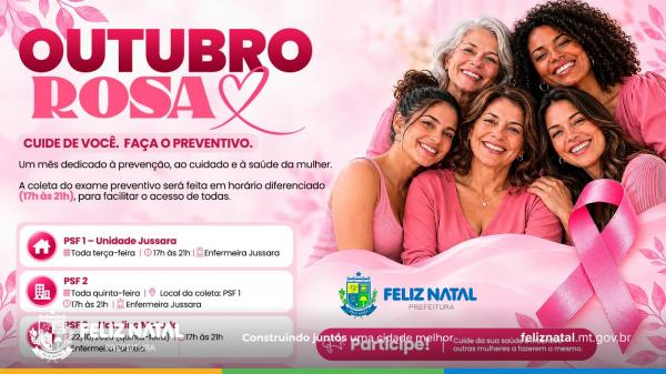 Outubro Rosa: Secretaria Municipal de Saúde de Feliz Natal amplia horários para exames preventivos